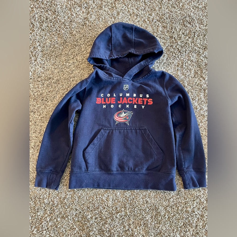 NHL Columbus Blue Jackets Kids Navy Hoodie - XS (4/5)